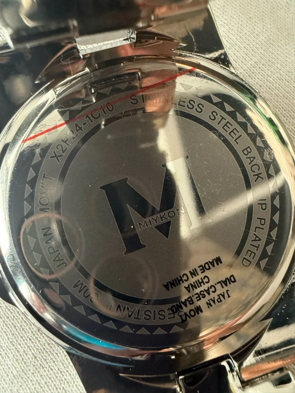 Miykon Men's Green Dial Stainless Steel Quartz Watch - Water Resistant